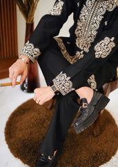 LUXURY BLACK EMBROIDERY KURTA PAJAMA