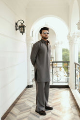 CLASSIC CHARCOL KURTA PAJAMA