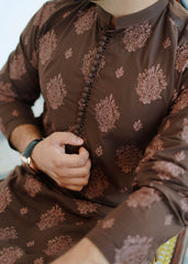 CLASSIC BROWN EMBROIDERY KURTA