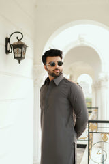 CLASSIC CHARCOL KURTA PAJAMA