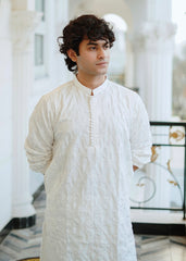 CLASSIC OFF-WHITE  EMBROIDERY KURTA